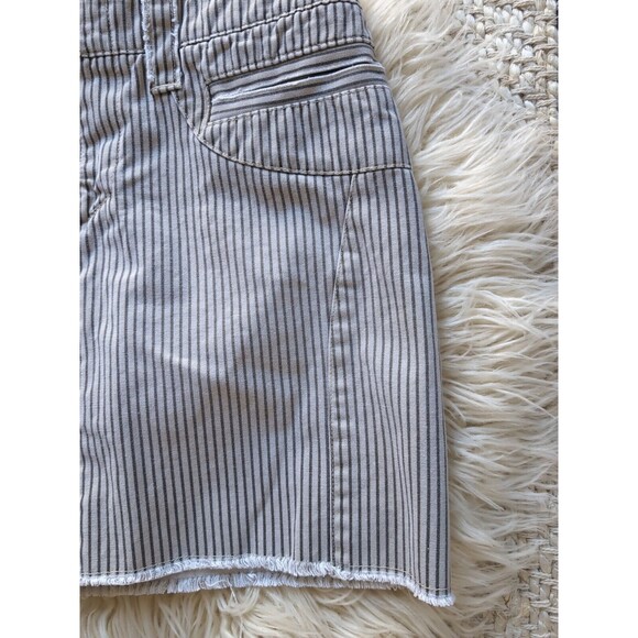 Vintage American Eagle Outfitters Denim Skirt 4 Railroad Striped Exposed Zip - Picture 3 of 12